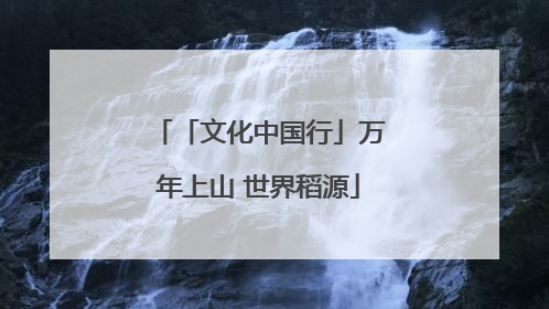「文化中国行」万年上山 世界稻源
