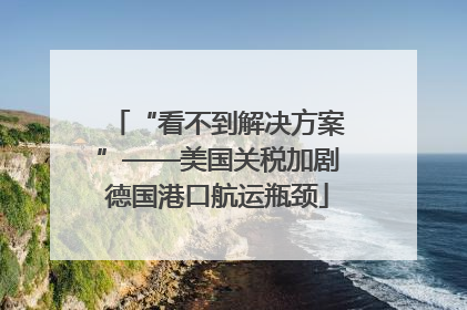 “看不到解决方案”——美国关税加剧德国港口航运瓶颈