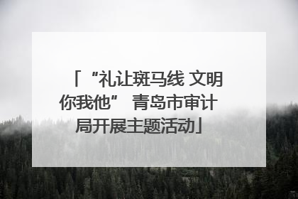 “礼让斑马线 文明你我他” 青岛市审计局开展主题活动