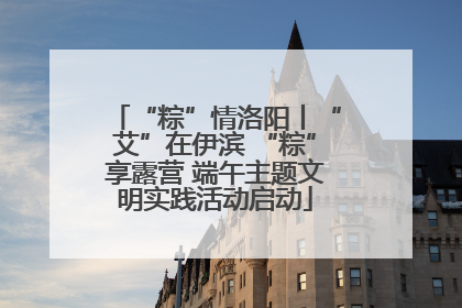 “粽”情洛阳丨“艾”在伊滨 “粽”享露营 端午主题文明实践活动启动