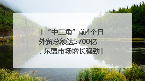 “中三角”前4个月外贸总额达5700亿，东盟市场增长强劲