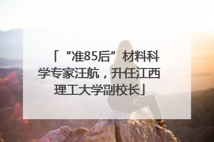 “准85后”材料科学专家汪航，升任江西理工大学副校长