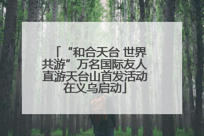 “和合天台 世界共游”万名国际友人直游天台山首发活动在义乌启动