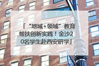 “地域+领域”教育帮扶创新实践！金沙20名学生赴西安研学