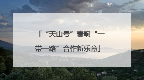 “天山号”奏响“一带一路”合作新乐章