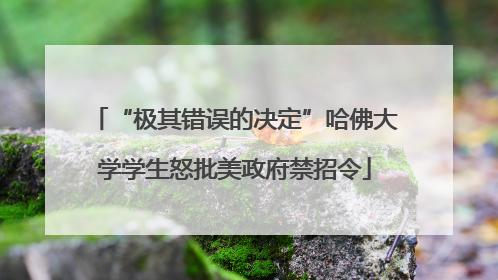 “极其错误的决定”哈佛大学学生怒批美政府禁招令