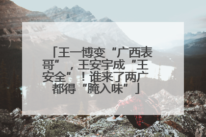 王一博变“广西表哥”，王安宇成“王安全”！谁来了两广都得“腌入味”