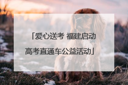 爱心送考 福建启动高考直通车公益活动