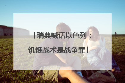 瑞典喊话以色列：饥饿战术是战争罪