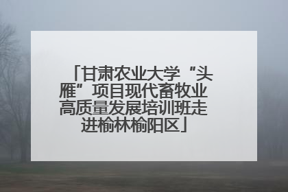 甘肃农业大学“头雁”项目现代畜牧业高质量发展培训班走进榆林榆阳区