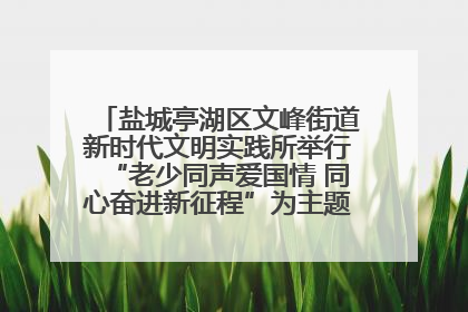 盐城亭湖区文峰街道新时代文明实践所举行“老少同声爱国情 同心奋进新征程”为主题的红色文化活动