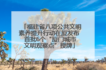 福建省八项公共文明素养提升行动在厦发布 首批6个“厦门城市文明观察点”授牌