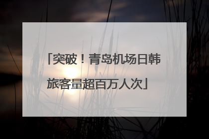 突破！青岛机场日韩旅客量超百万人次
