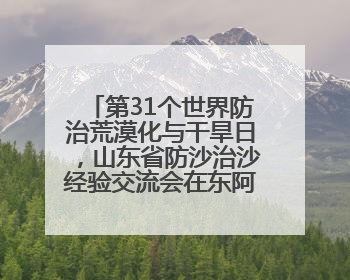 第31个世界防治荒漠化与干旱日，山东省防沙治沙经验交流会在东阿县举办