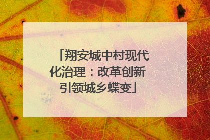 翔安城中村现代化治理：改革创新引领城乡蝶变