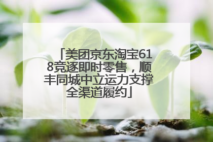美团京东淘宝618竞逐即时零售，顺丰同城中立运力支撑全渠道履约