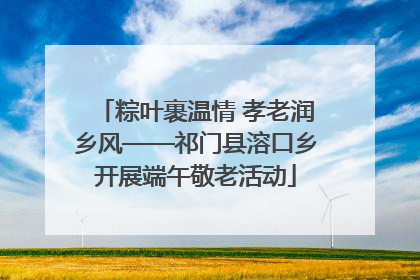 粽叶裹温情 孝老润乡风——祁门县溶口乡开展端午敬老活动