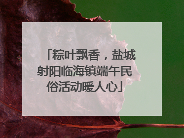 粽叶飘香，盐城射阳临海镇端午民俗活动暖人心