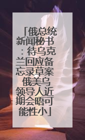 俄总统新闻秘书：待乌克兰回应备忘录草案 俄美乌领导人近期会晤可能性小
