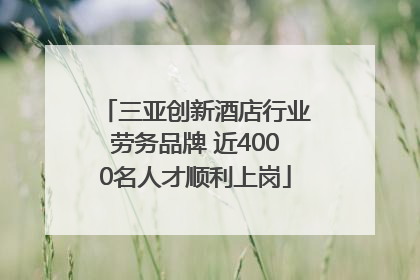 三亚创新酒店行业劳务品牌 近4000名人才顺利上岗