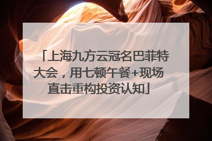 上海九方云冠名巴菲特大会，用七顿午餐+现场直击重构投资认知