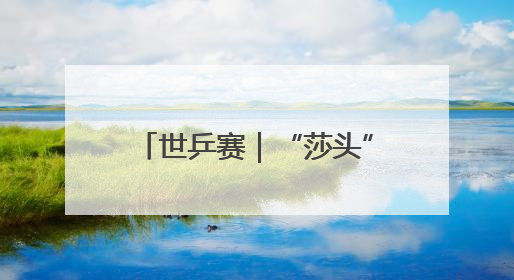 世乒赛｜“莎头”组合闯入混双决赛