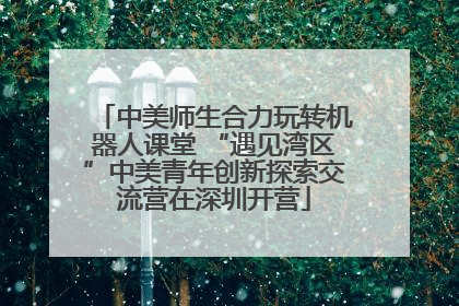 中美师生合力玩转机器人课堂 “遇见湾区”中美青年创新探索交流营在深圳开营