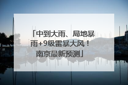 中到大雨、局地暴雨+9级雷暴大风！南京最新预测