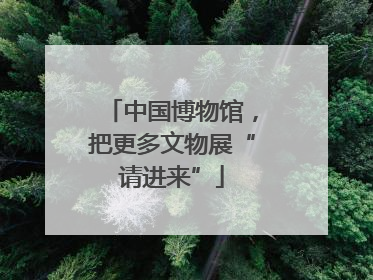 中国博物馆，把更多文物展“请进来”