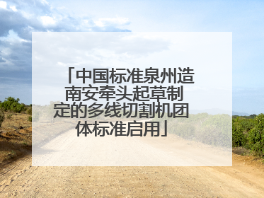 中国标准泉州造 南安牵头起草制定的多线切割机团体标准启用