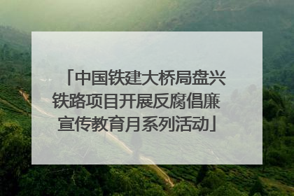 中国铁建大桥局盘兴铁路项目开展反腐倡廉宣传教育月系列活动