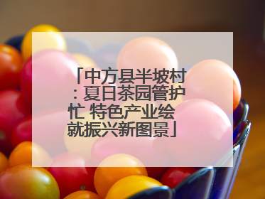中方县半坡村：夏日茶园管护忙 特色产业绘就振兴新图景