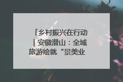 乡村振兴在行动｜安徽潜山：全域旅游绘就“景美业兴民富”新画卷