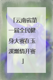 云南省第一届全民健身大赛在玉溪燃情开赛