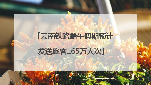 云南铁路端午假期预计发送旅客165万人次