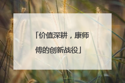 价值深耕，康师傅的创新战役