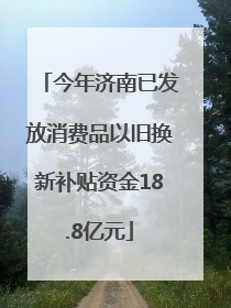 今年济南已发放消费品以旧换新补贴资金18.8亿元