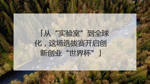 从“实验室”到全球化，这场选拔赛开启创新创业“世界杯”