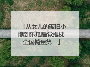 从女儿的破旧小熊到乐瓜睡觉抱枕全国销量第一