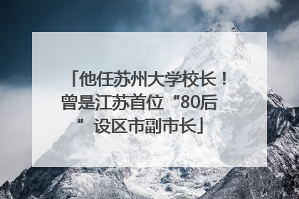 他任苏州大学校长！曾是江苏首位“80后”设区市副市长