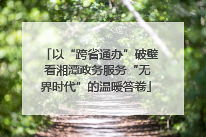 以“跨省通办”破壁 看湘潭政务服务“无界时代”的温暖答卷