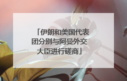 伊朗和美国代表团分别与阿曼外交大臣进行磋商