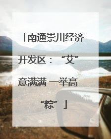 南通崇川经济开发区：“艾”意满满 一举高“粽”