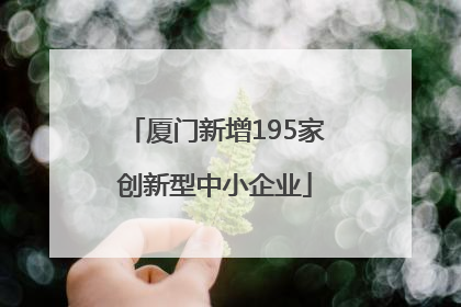 厦门新增195家创新型中小企业