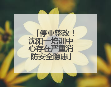 停业整改！沈阳一培训中心存在严重消防安全隐患