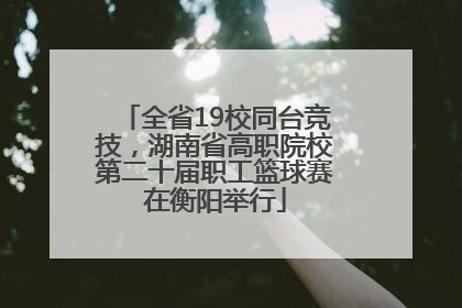 全省19校同台竞技，湖南省高职院校第二十届职工篮球赛在衡阳举行