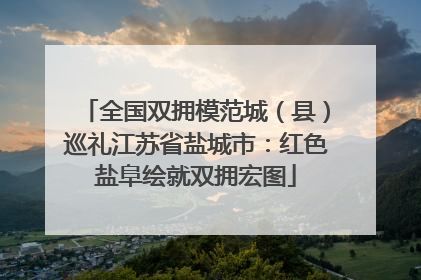 全国双拥模范城（县）巡礼江苏省盐城市：红色盐阜绘就双拥宏图