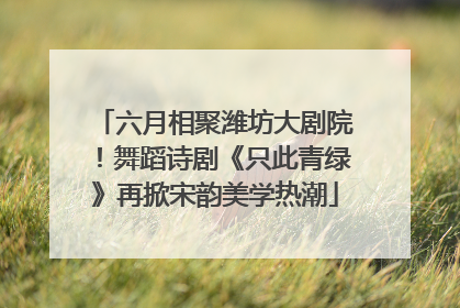 六月相聚潍坊大剧院！舞蹈诗剧《只此青绿》再掀宋韵美学热潮