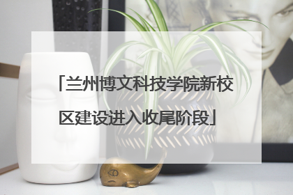 兰州博文科技学院新校区建设进入收尾阶段