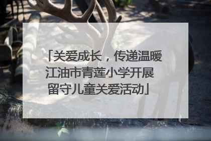 关爱成长，传递温暖 江油市青莲小学开展留守儿童关爱活动